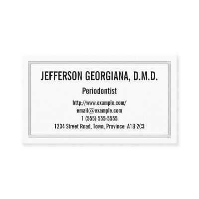 Understated & Plain Periodontist