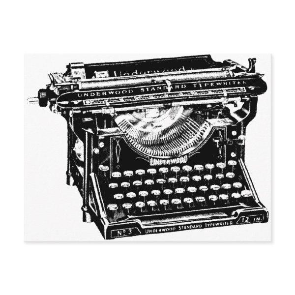 Underwood Typewriter Writer Postcard
