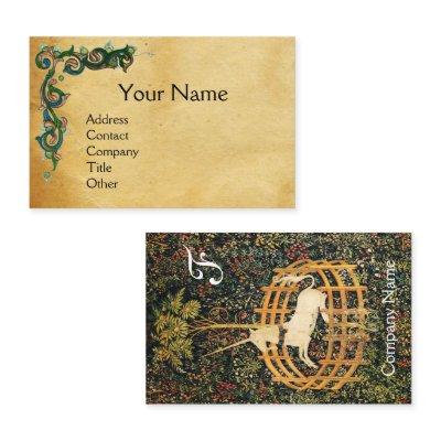 UNICORN /Antique Floral Brown Parchment Monogram