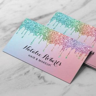 Unicorn Glitter Drips Holographic Beauty Salon