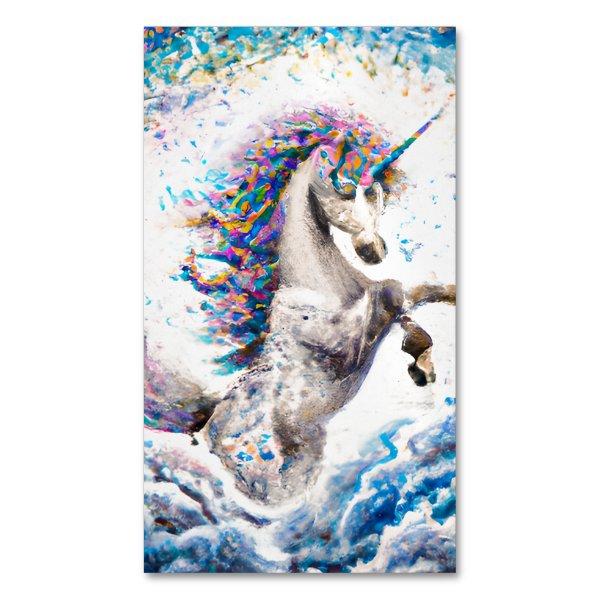 Unicorn Horse with Swirling Rainbow Clouds  Magnet