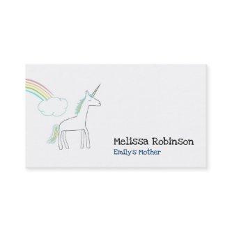 Unicorn with a Rainbow and Cloud