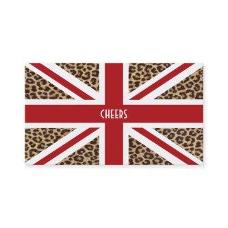 Union Jack British Flag with Cheetah Print
