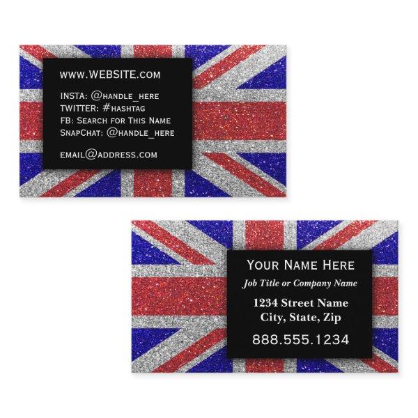 Union Jack Flag Glitter Professional Executive