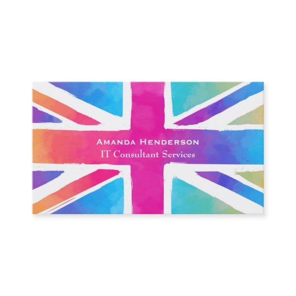 Union Jack Flag in Bright Watercolors