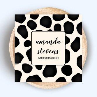 Unique Abstract Pattern Typography Black Artist  Square