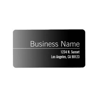 Unique Black & White Business Return Address Label