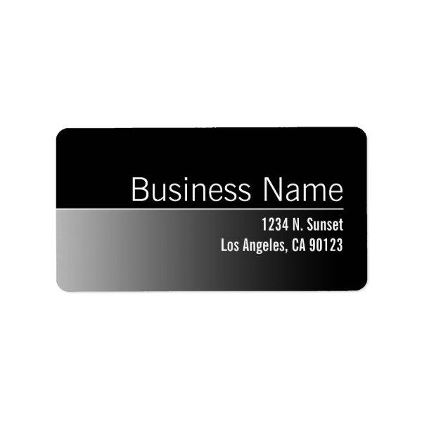 Unique Black & White Business Return Address Label