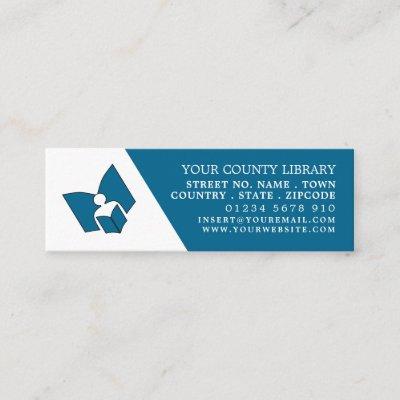 Unique Blue Library Bookmark