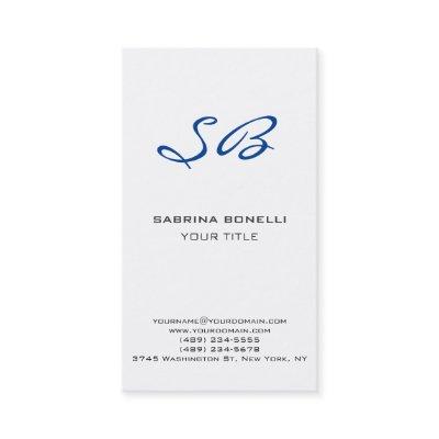 Unique Blue Monogram White Cute