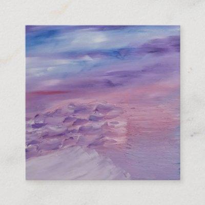 Unique Blue Purple Pink White Abstract  Calling Card