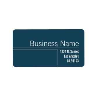 Unique Blue & White Business Return Address Label