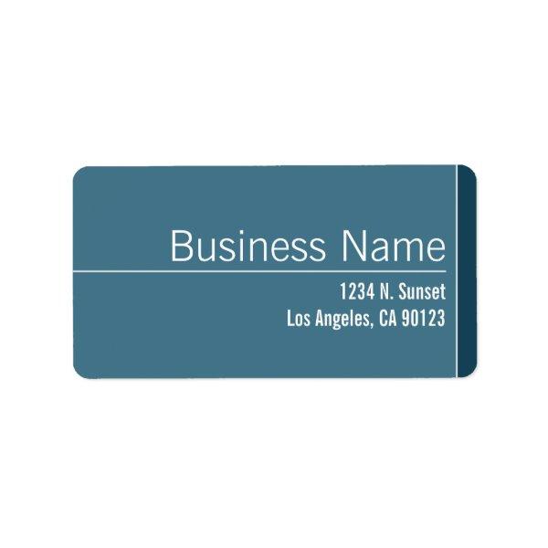 Unique Blue & White Business Return Address Label