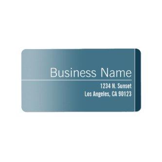 Unique Blue & White Design Business Return Address Label