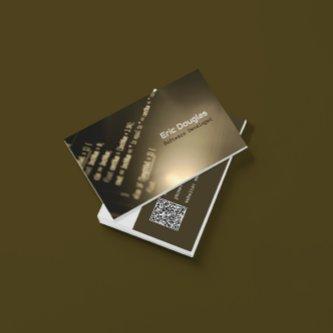 Unique Brown Software Tech Professional QR Code