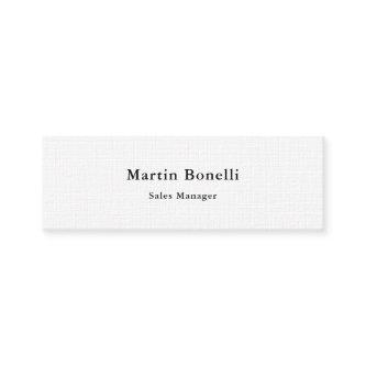 Unique Classic Simple Black White Linen Two Sided Mini