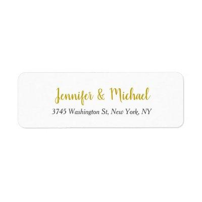 Unique Classical Gold Color Wedding Calligraphy Label