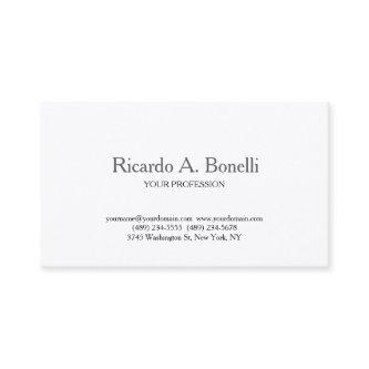 Unique Classical Plain Simple White Professional