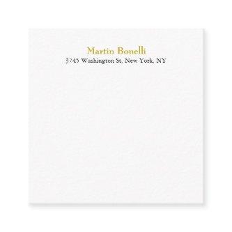 Unique Classical Simple Gold Color Name Enclosure Card