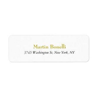 Unique Classical Simple Gold Color Name Label
