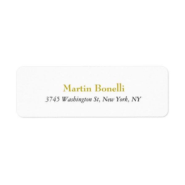Unique Classical Simple Gold Color Name Label
