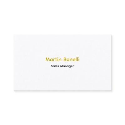Unique Classical Simple Gold Color Name Two Sided