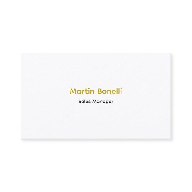 Unique Classical Simple Gold Color Name Two Sided