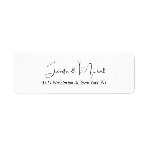 Unique Classical Wedding Calligraphy Handwriting Label