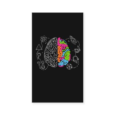 Unique Colorful Brain Graphic Art Creative Artist