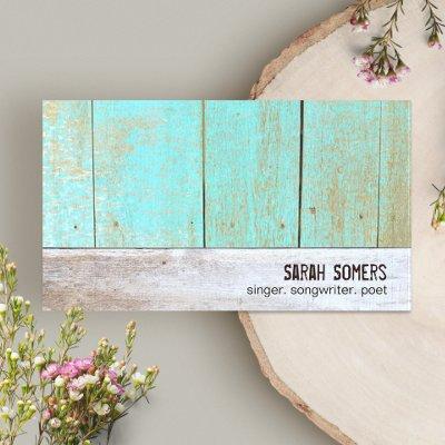 Unique Country Rustic Reclaimed Turquoise Wood