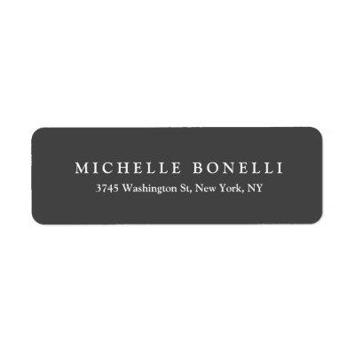 Unique Creative Gray Custom Return Address Label