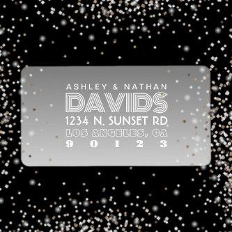 Unique Creative Grey Ombre Return Address Label