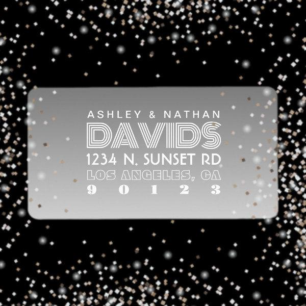 Unique Creative Grey Ombre Return Address Label