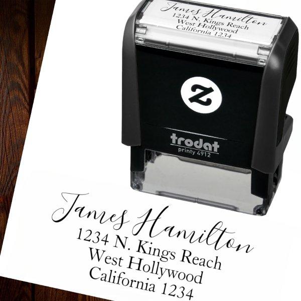Unique Custom Signature Address Personalized Self-inking Stamp