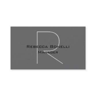 Unique Elegant Gray Monogram Manager