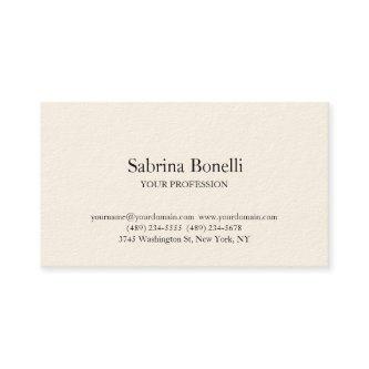 Unique Elegant Plain Simple Signature Cream