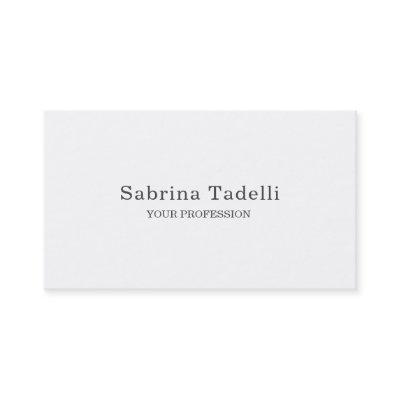 Unique Elegant Plain Simple White Minimalist