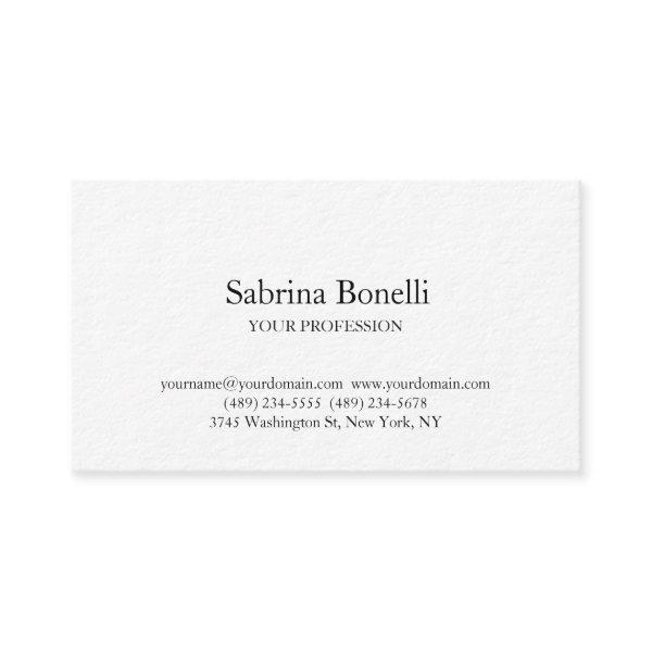 Unique Elegant Plain Simple White Premium Thick