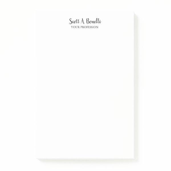 Unique Elegant Plain Simple White Special Post-it Notes