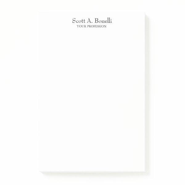 Unique Elegant Plain Simple White Special Post-it Notes