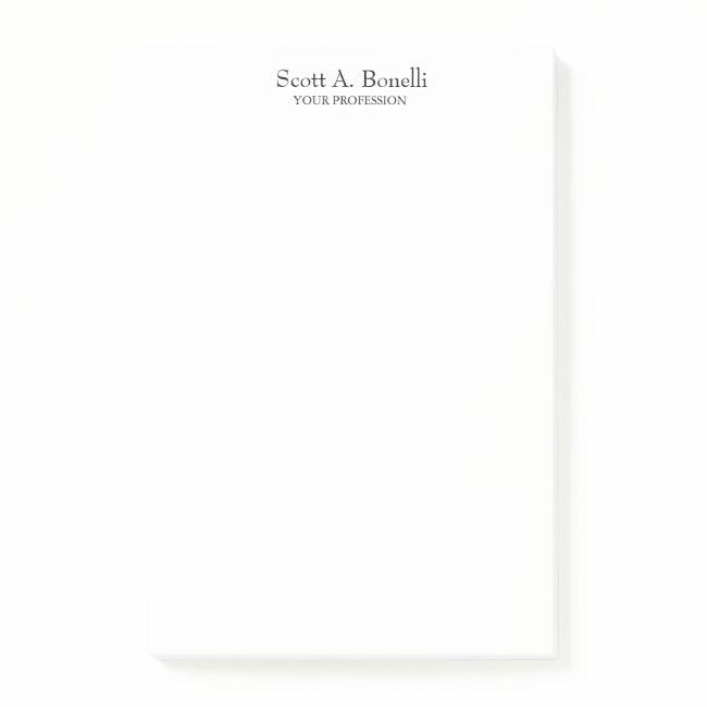 Unique Elegant Plain Simple White Special Post-it Notes