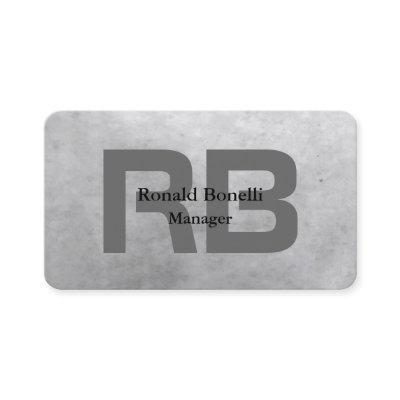 Unique Gray Bold Monogram Stylish Modern