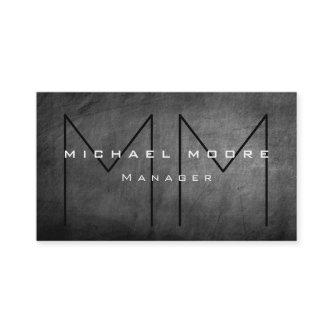 Unique Gray Chalkboard Monogram