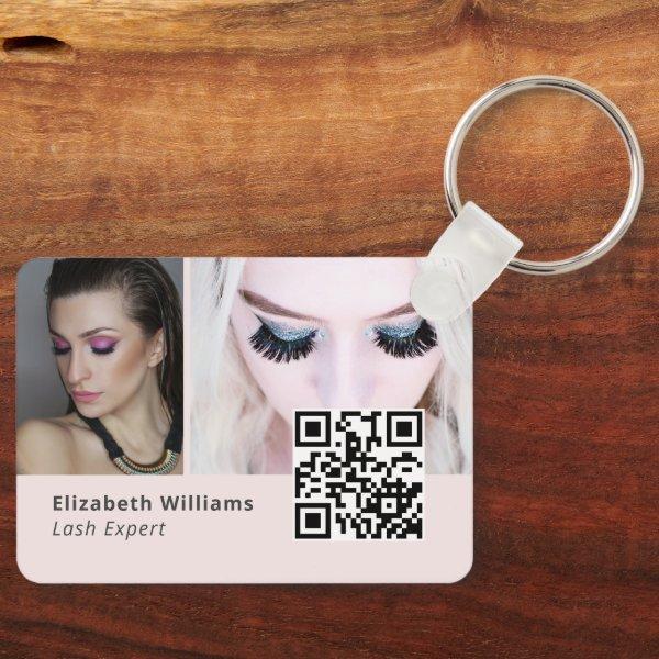 Unique Lash Expert  with QR Code Keychain