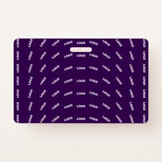 Unique Logo or Any Uploaded Image Pattern | Purple Badge