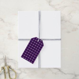 Unique Logo or Any Uploaded Image Pattern | Purple Gift Tags