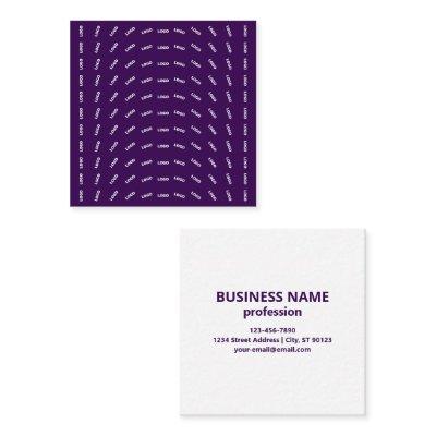 Unique Logo or Any Uploaded Image Pattern | Purple Square
