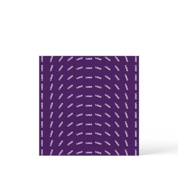 Unique Logo or Any Uploaded Image Pattern | Purple Thank You Card