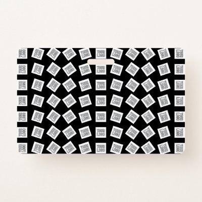 Unique Logo or Image Pattern | Black (editable) Badge