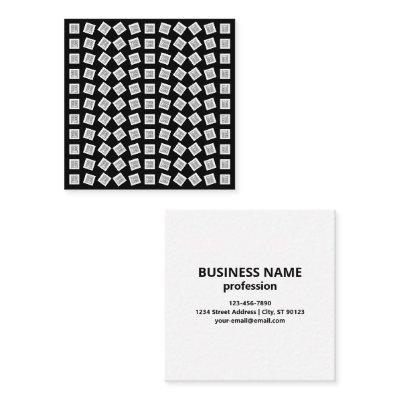 Unique Logo or Image Pattern | Black (editable) Square